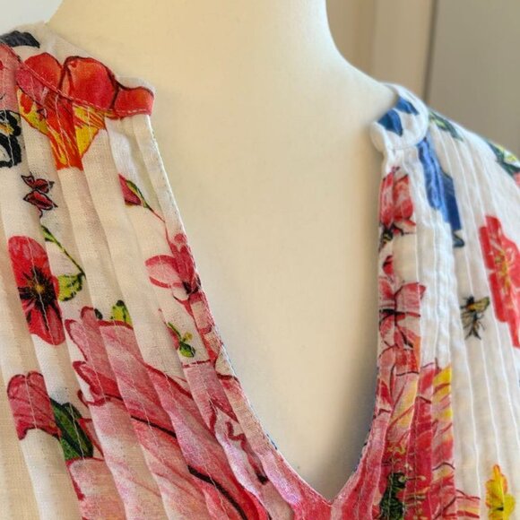 Princess Goes Hollywood Pleated 100% Linen Floral Blouse – EU 34 - Picture 3 of 8